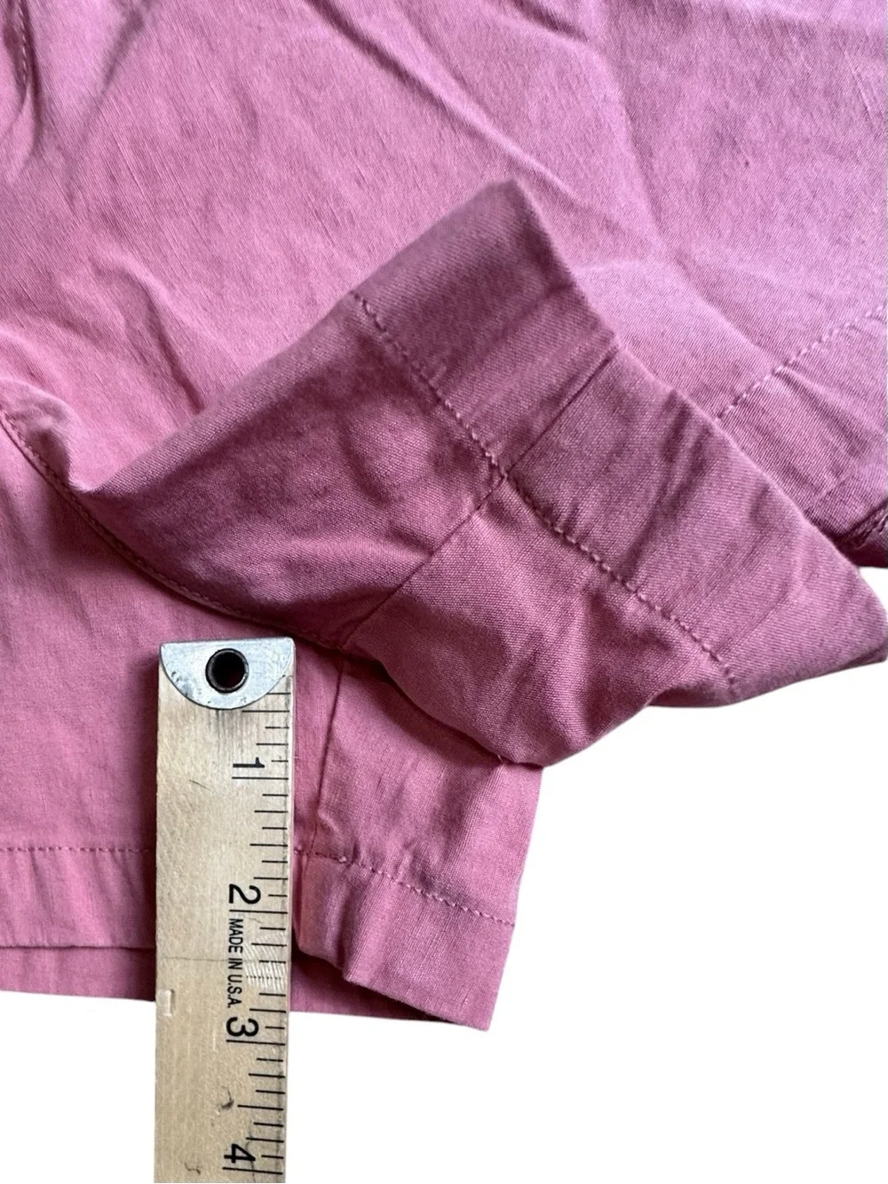 NWT Anthropologie Maeve Colette Pink Linen Blend Utility Shorts Size 32